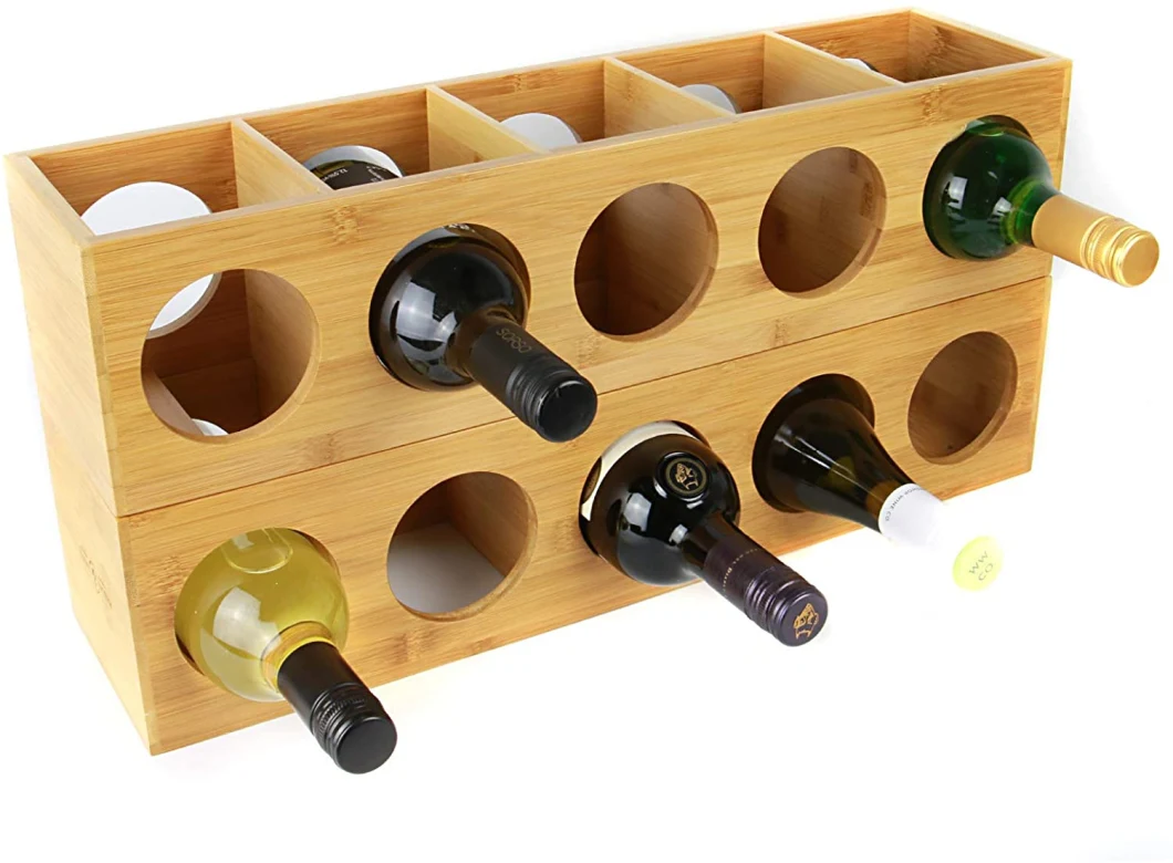 Wholesale Bamboo Stackable 72 Bottles Bottle Wine Rack