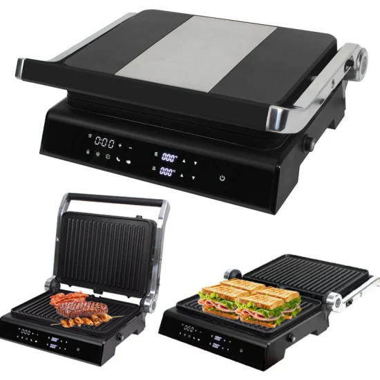 Kontakt Sandwich Grill Press Maker Digitaler tragbarer elektrischer BBQ-Grill